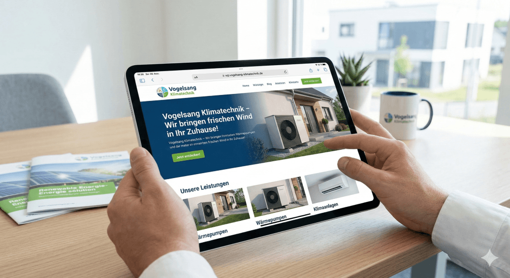 Das Team von Vogelsang Klimatechnik präsentiert die neue Website